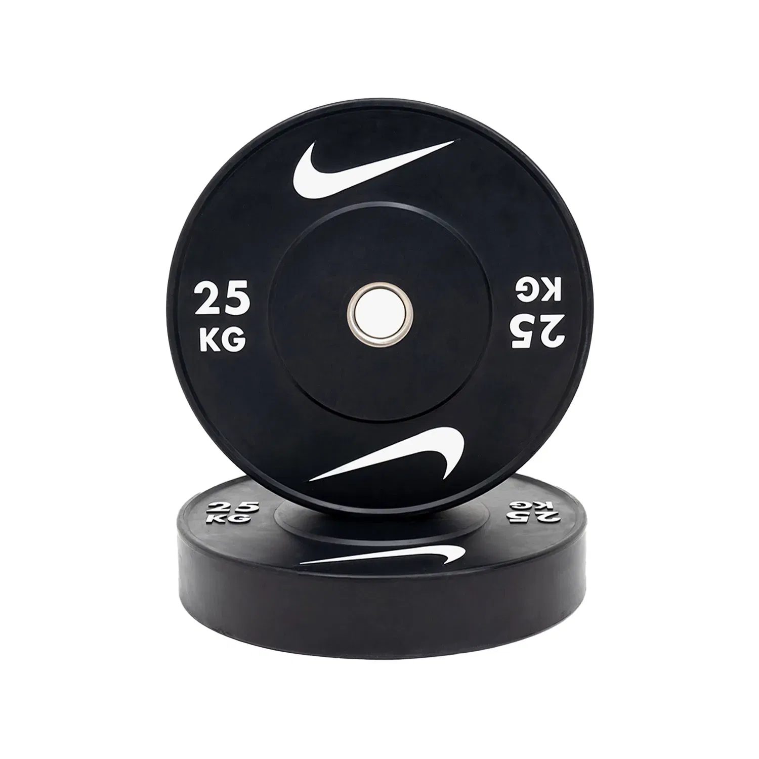 Nike Strength Heavy-Duty Rubber Bumper Plates - Single | Black/White - 25 Kg