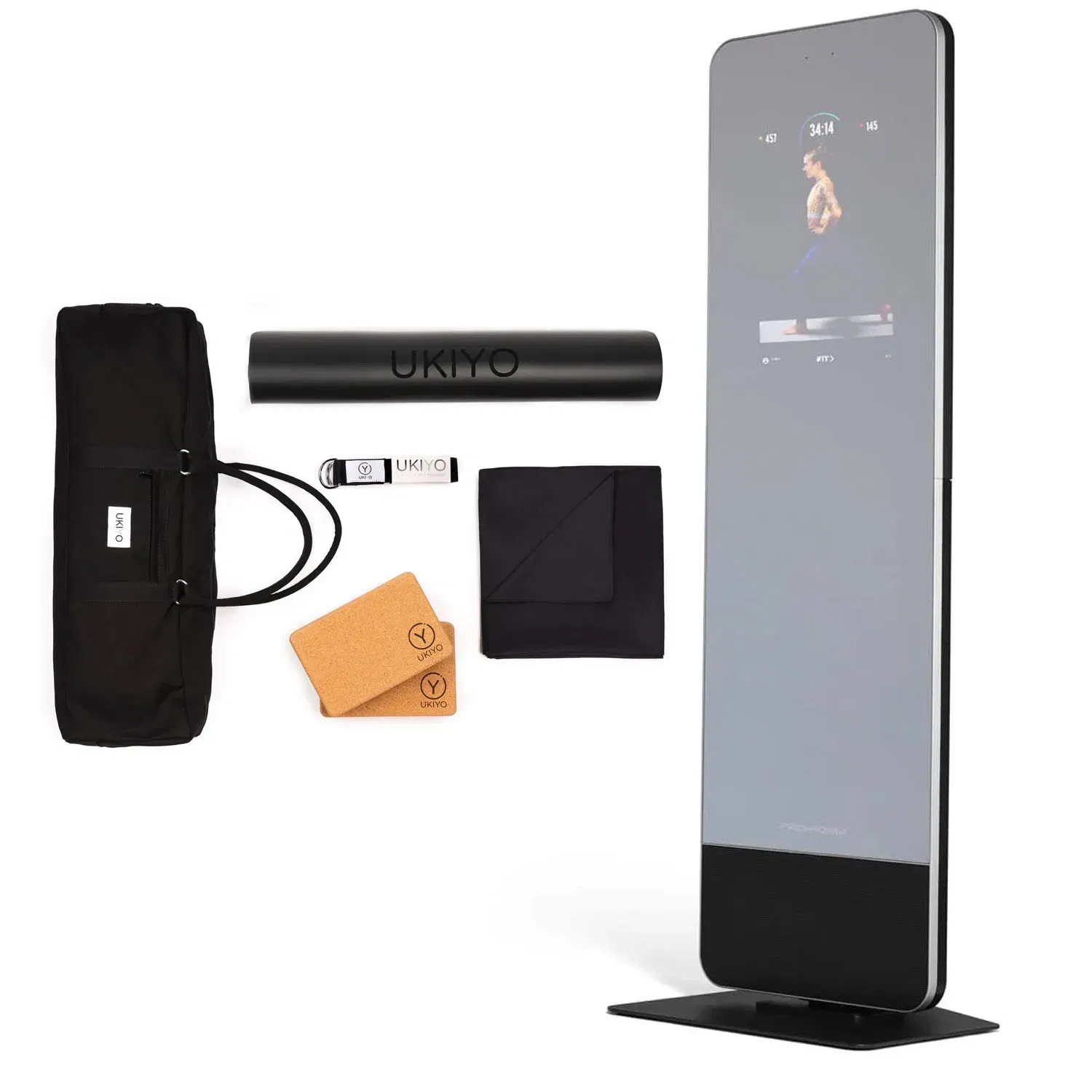 ProForm Vue Digital Fitness Trainer + Ukiyo The Mat Set - Black