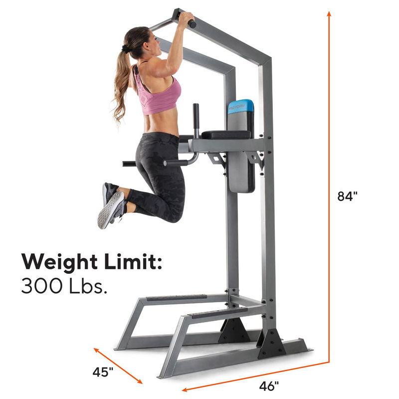 Dip Station Weider Power Tower With Punching Bag Boxing Pull Up