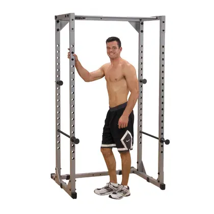 الجسم صلب حامل طاقة باورلاين PPR200X + قرص قبضة مطاطية أوليمبية مع مجموعة أثقال