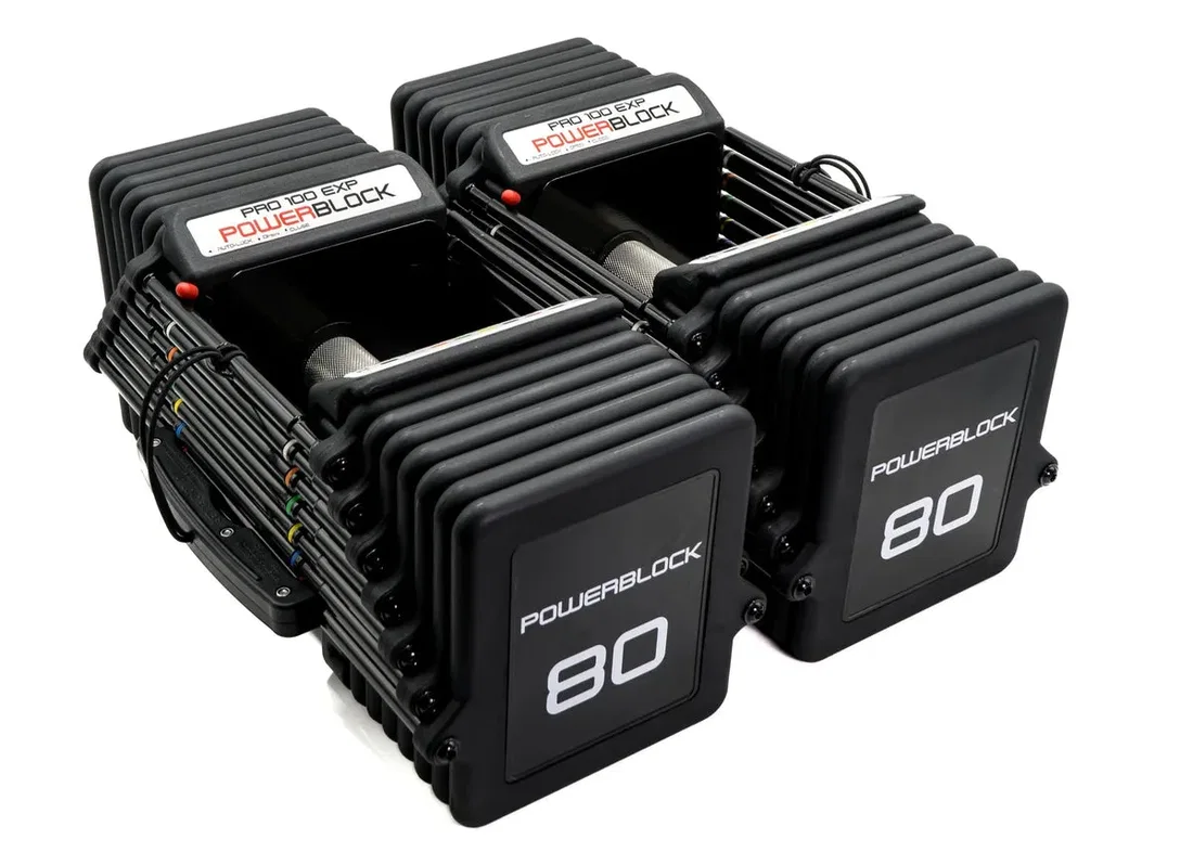 PowerBlock Pro 100 EXP (Expandable) - Sold as Pair - 2-36kg (5-80lb)