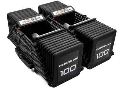 PowerBlock Pro 100 EXP (Expandable) - Sold as Pair - 2-45kg (5-100lb)