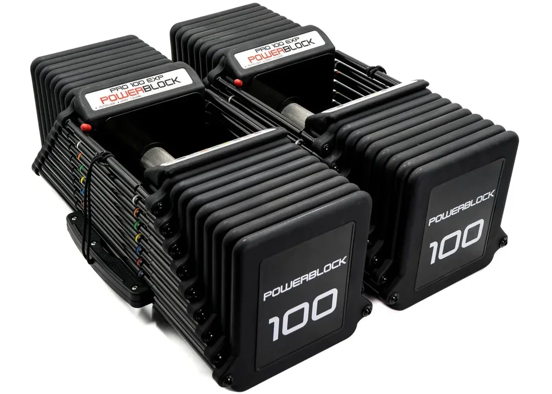 PowerBlock Pro 100 EXP (Expandable) - Sold as Pair - 2-45kg (5-100lb)
