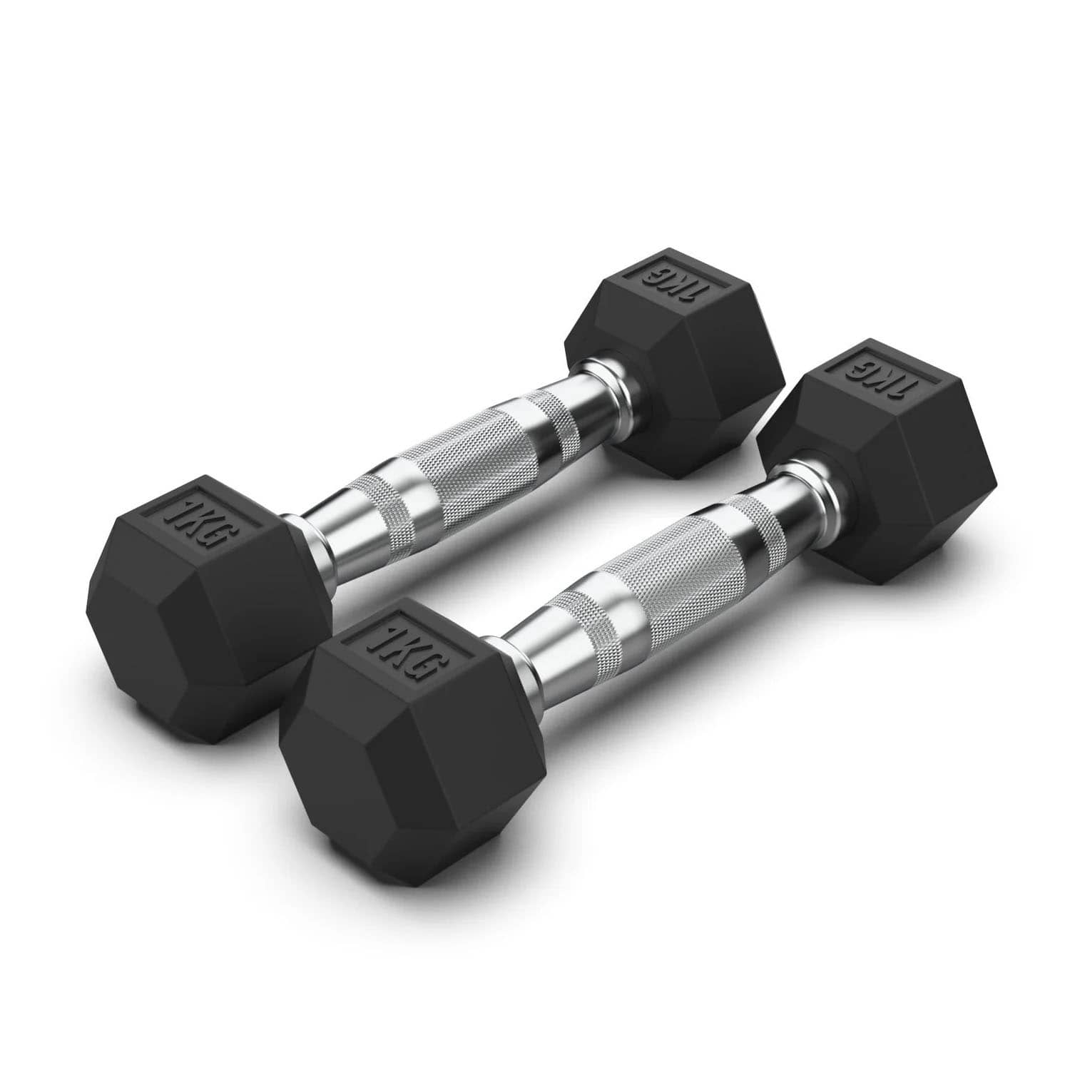 1441 Fitness Rubber Hex Dumbbells - (Pair) - 6 Kg