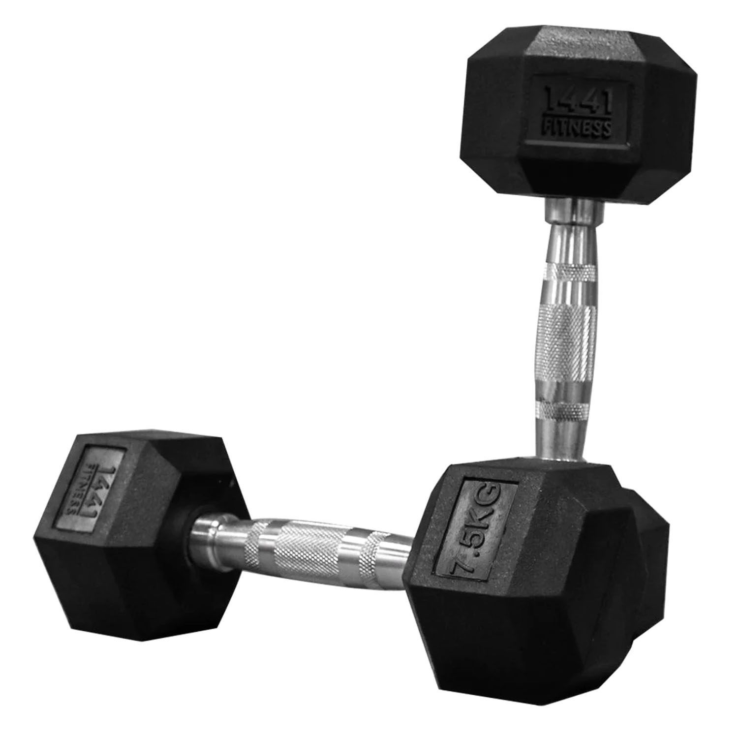 1441 لياقة دمبل سداسية مطاطية - (زوج) - 30 Kg