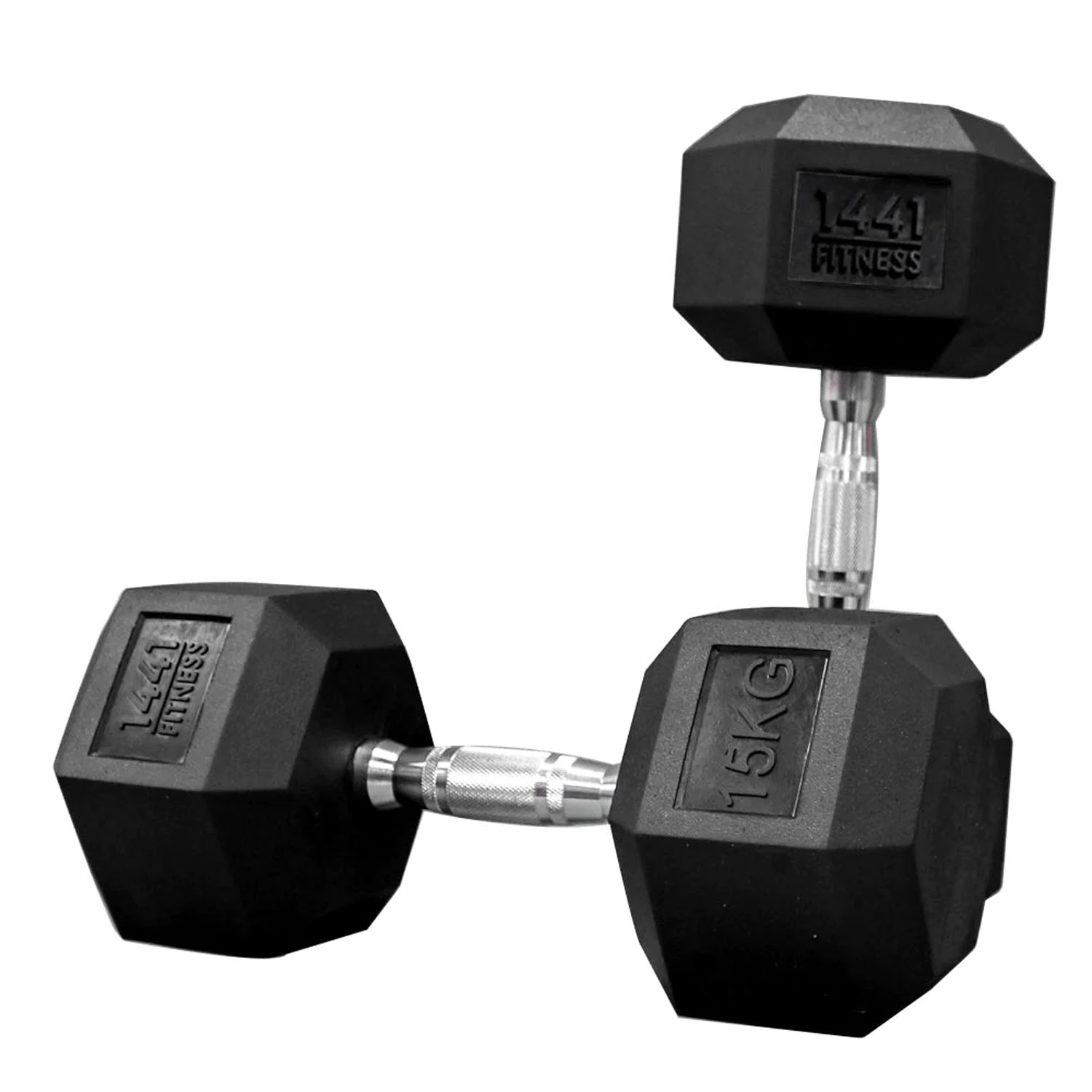 1441 لياقة دمبل سداسية مطاطية - (زوج) - 2.5 Kg