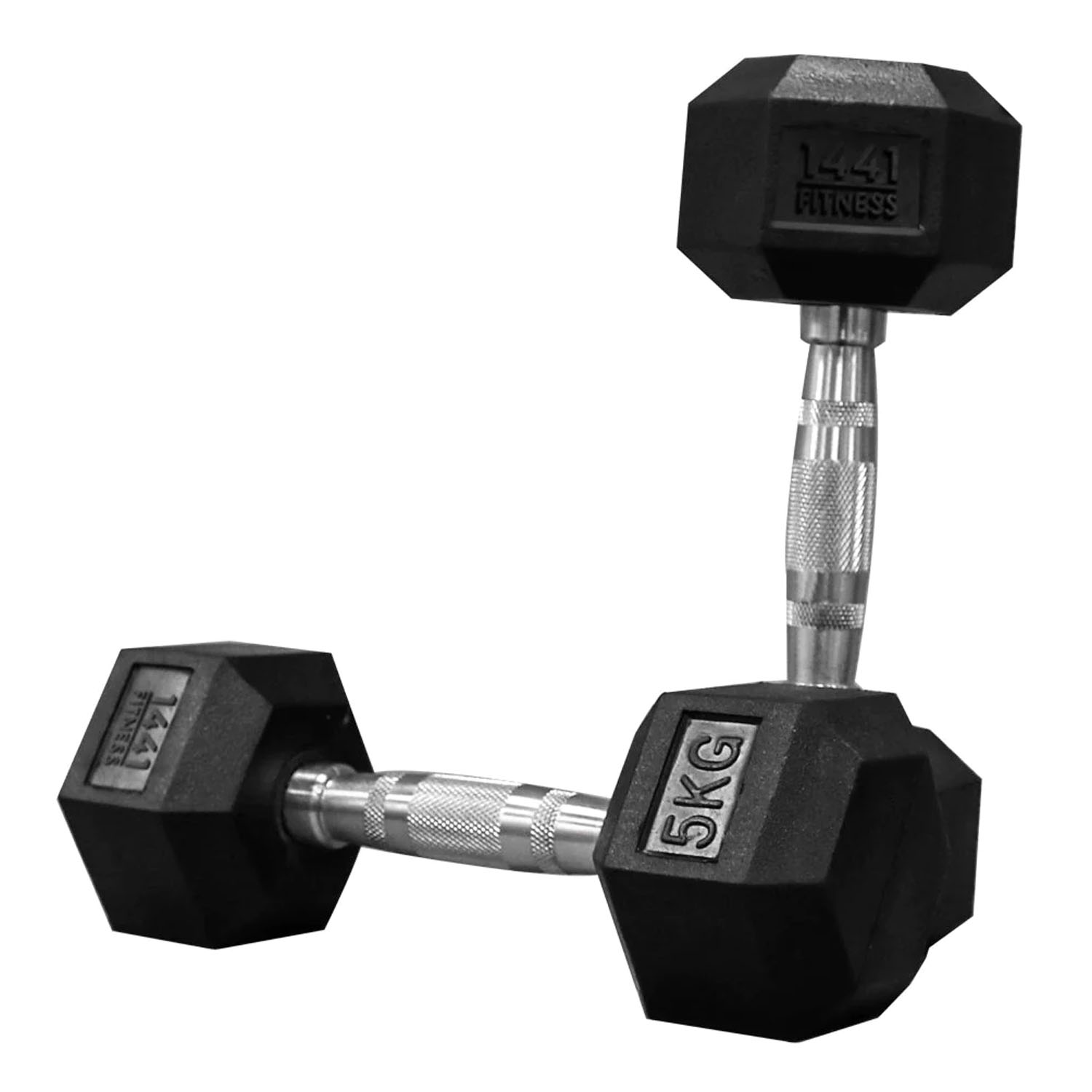 1441 Fitness Rubber Hex Dumbbells - (Pair) - 22.5 Kg