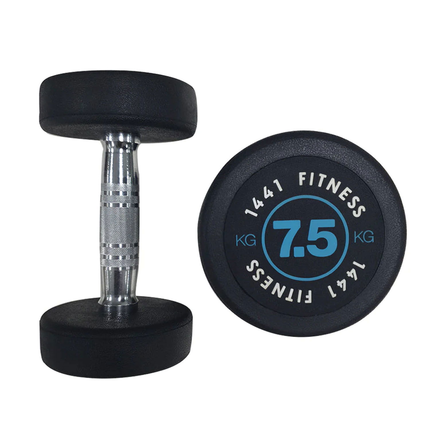 1441 لياقة دمبل مطاطي دائري - (زوج) - 22.5 Kg