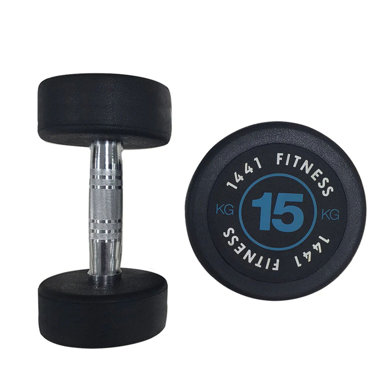 1441 Fitness Rubber Round Dumbbells - (Pair) - 42.5 Kg