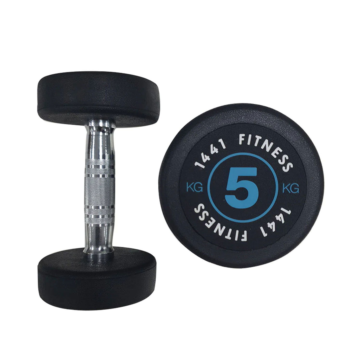 1441 Fitness Rubber Round Dumbbells - (Pair) - 47.5 Kg