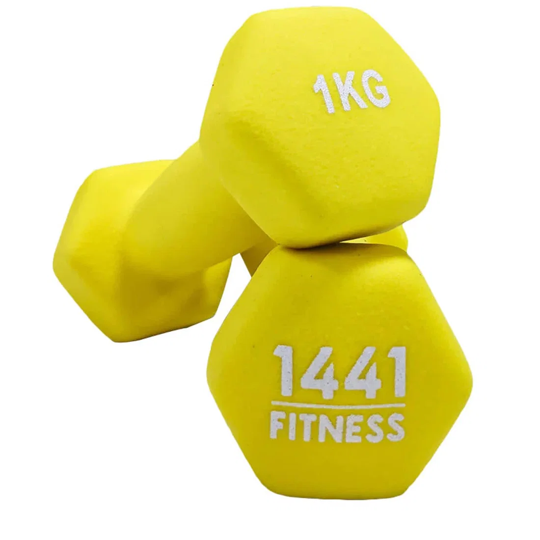 1441 Fitness Neoprene Hex Dumbbells - (Pair) - 1 Kg
