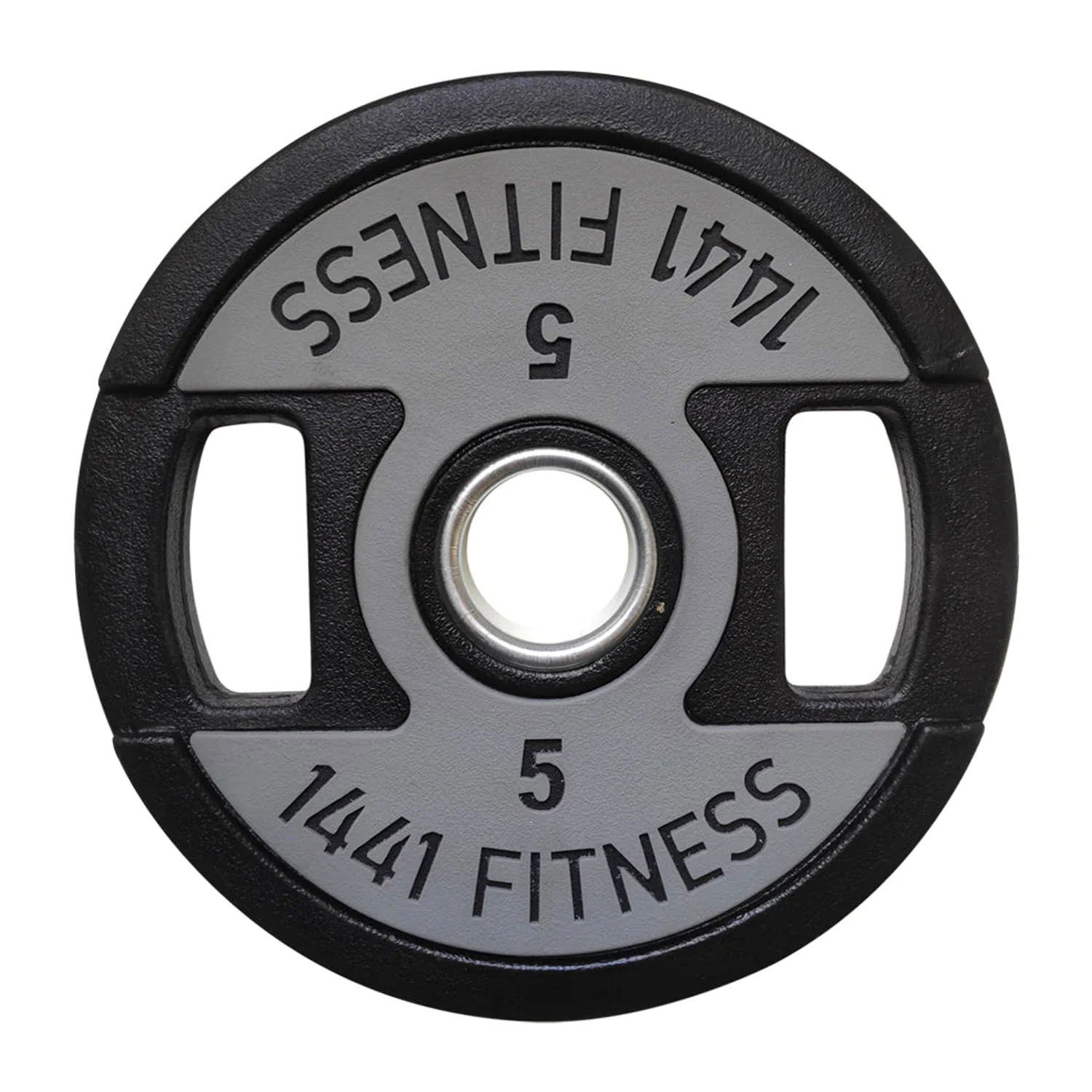 1441 Fitness Dual Grip Premium Olympic PU Rubber Plates-(Single) With 1 Year Warranty - 5 Kg