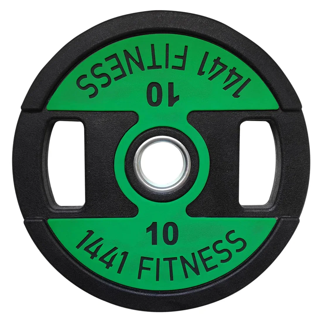 1441 Fitness Dual Grip Premium Olympic PU Rubber Plates-(Single) With 1 Year Warranty - 10 Kg