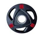 1441 Fitness Tri-Grip Olympic Rubber Plates-(Single) - 10 Kg