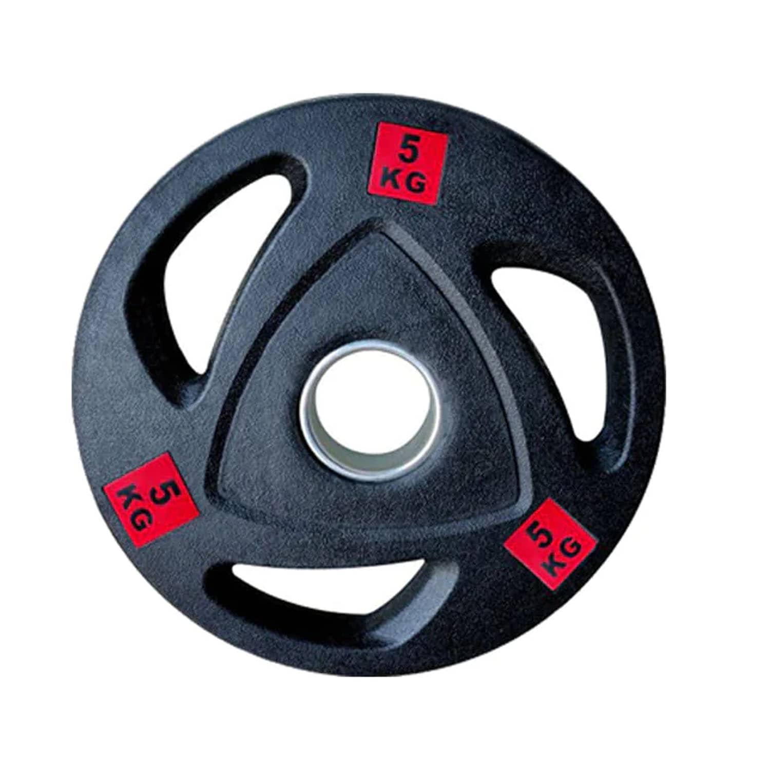 1441 Fitness Tri-Grip Olympic Rubber Plates-(Single) - 10 Kg