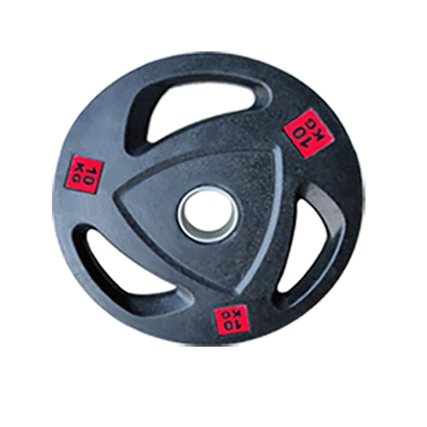 1441 Fitness Tri-Grip Olympic Rubber Plates-(Single) - 10 Kg