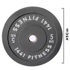 1441 Fitness Color Olympic Rubber Bumper Plates - 5 Kg