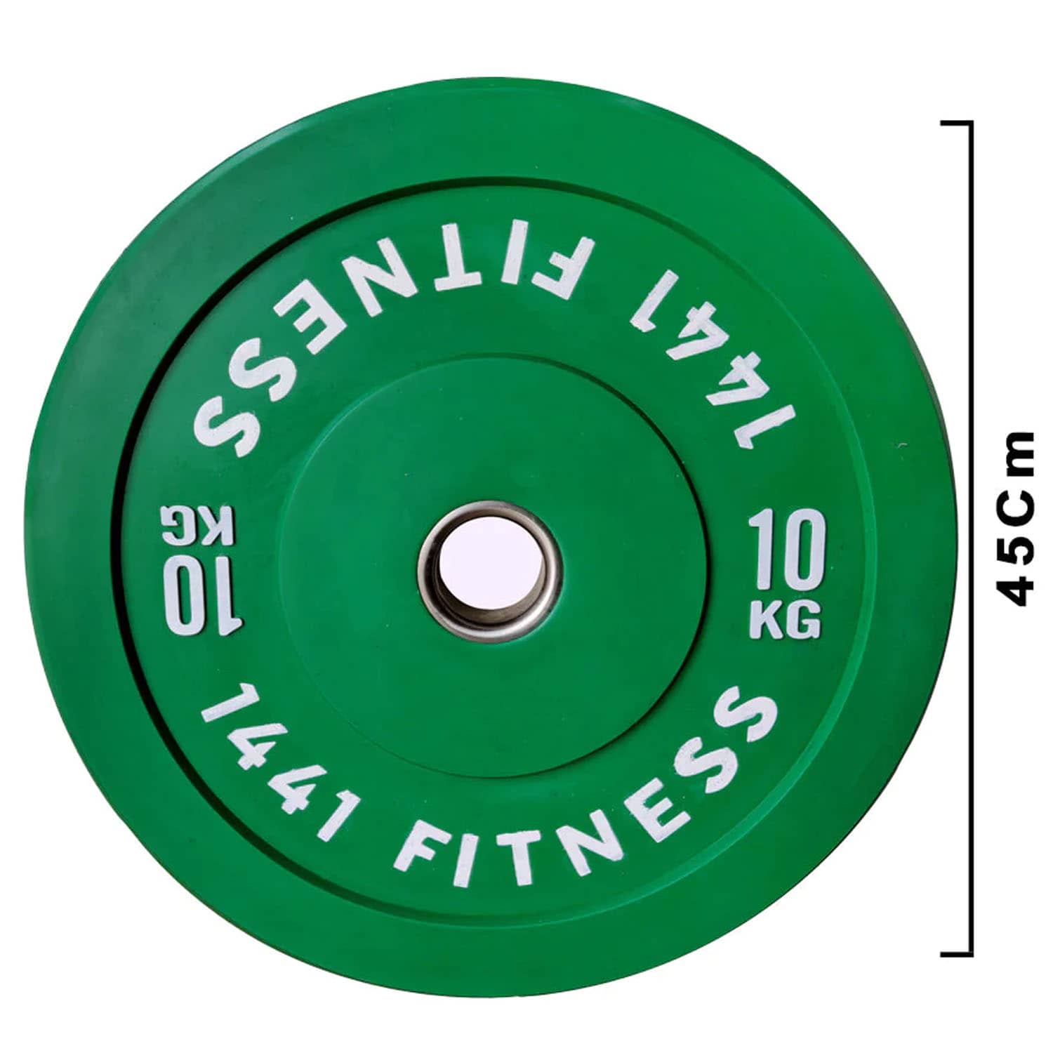 1441 Fitness Color Olympic Rubber Bumper Plates - 10 Kg