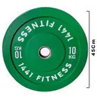 1441 Fitness Color Olympic Rubber Bumper Plates - 10 Kg