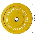 1441 Fitness Color Olympic Rubber Bumper Plates - 15 Kg