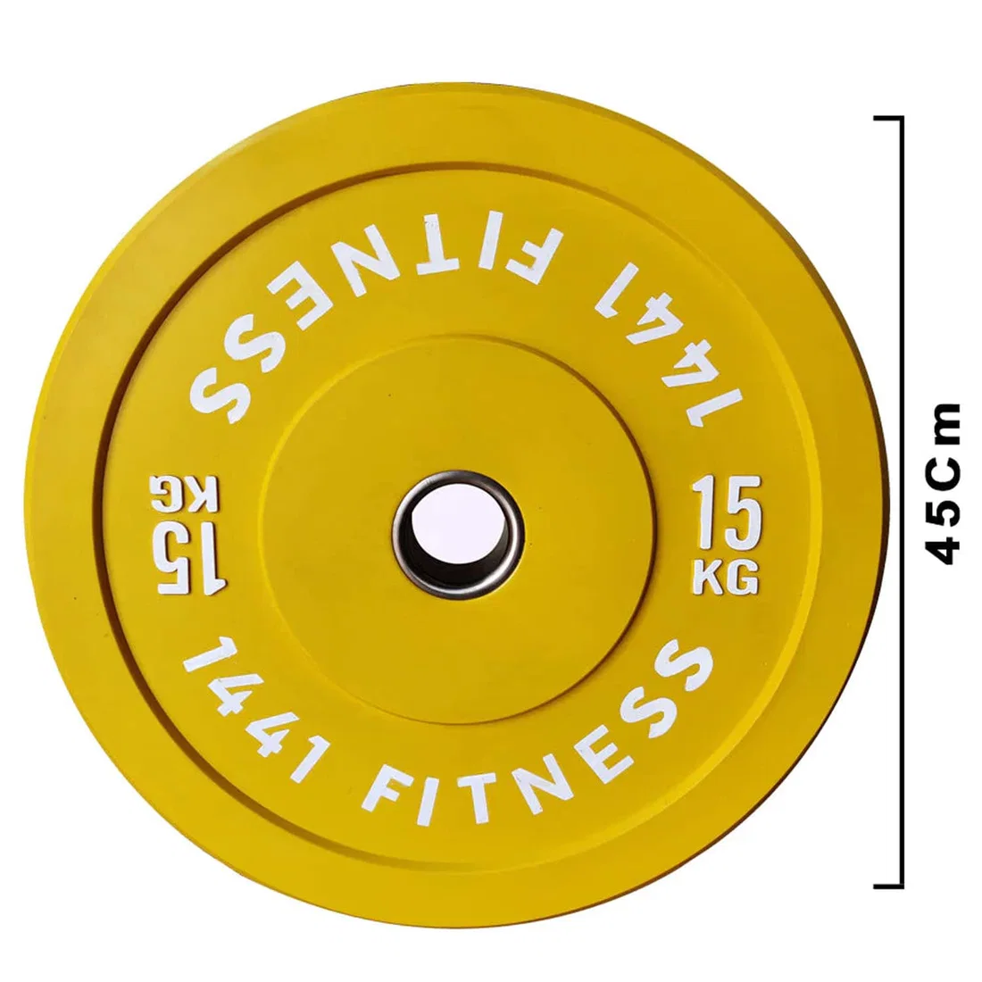 1441 Fitness Color Olympic Rubber Bumper Plates - 15 Kg