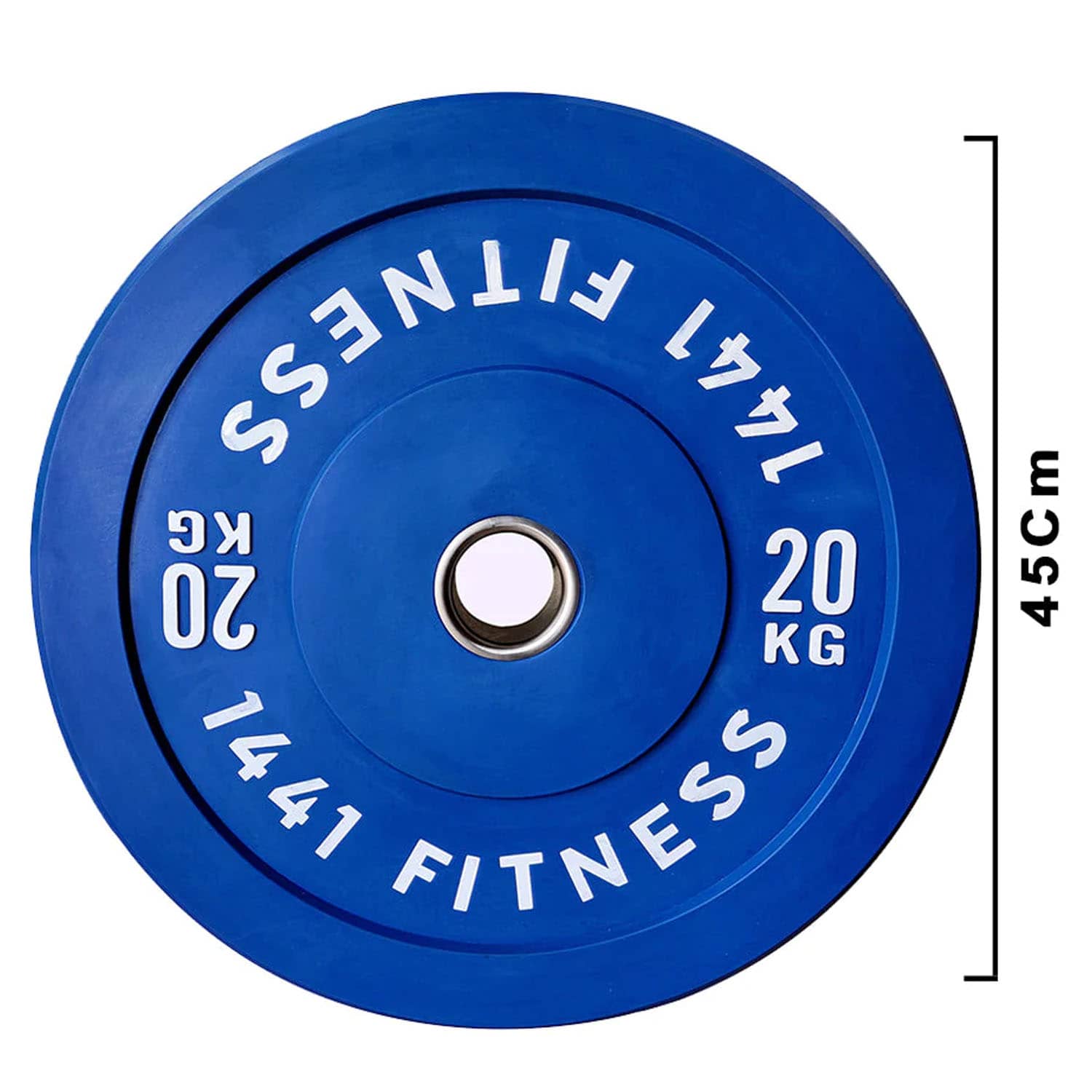 1441 Fitness Color Olympic Rubber Bumper Plates - 20 Kg