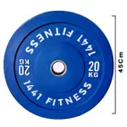 1441 Fitness Color Olympic Rubber Bumper Plates - 20 Kg
