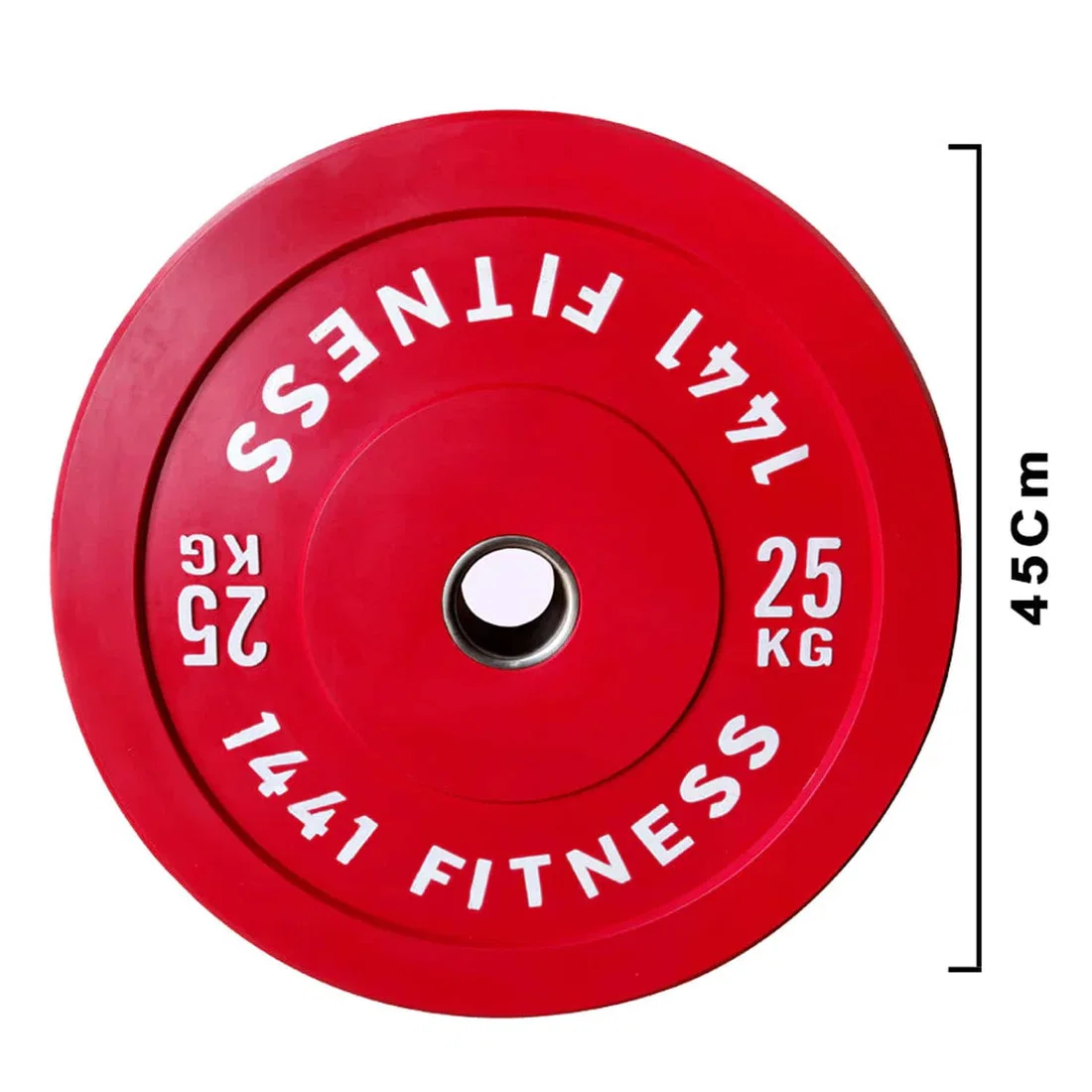 1441 Fitness Color Olympic Rubber Bumper Plates - 25 Kg