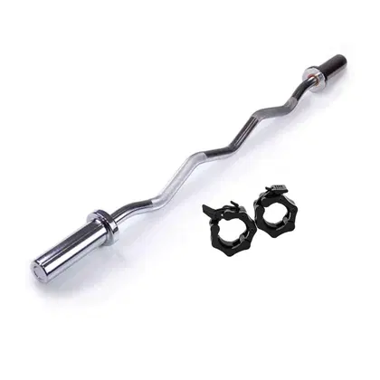 1441 Fitness Olympic Ez Curl Ba - 4 Ft / 7 Kg