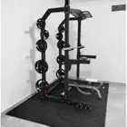 1441 Fitness Heavy Duty Semi Commercial Half Cage Squat Rack With Pull Up Bar J611