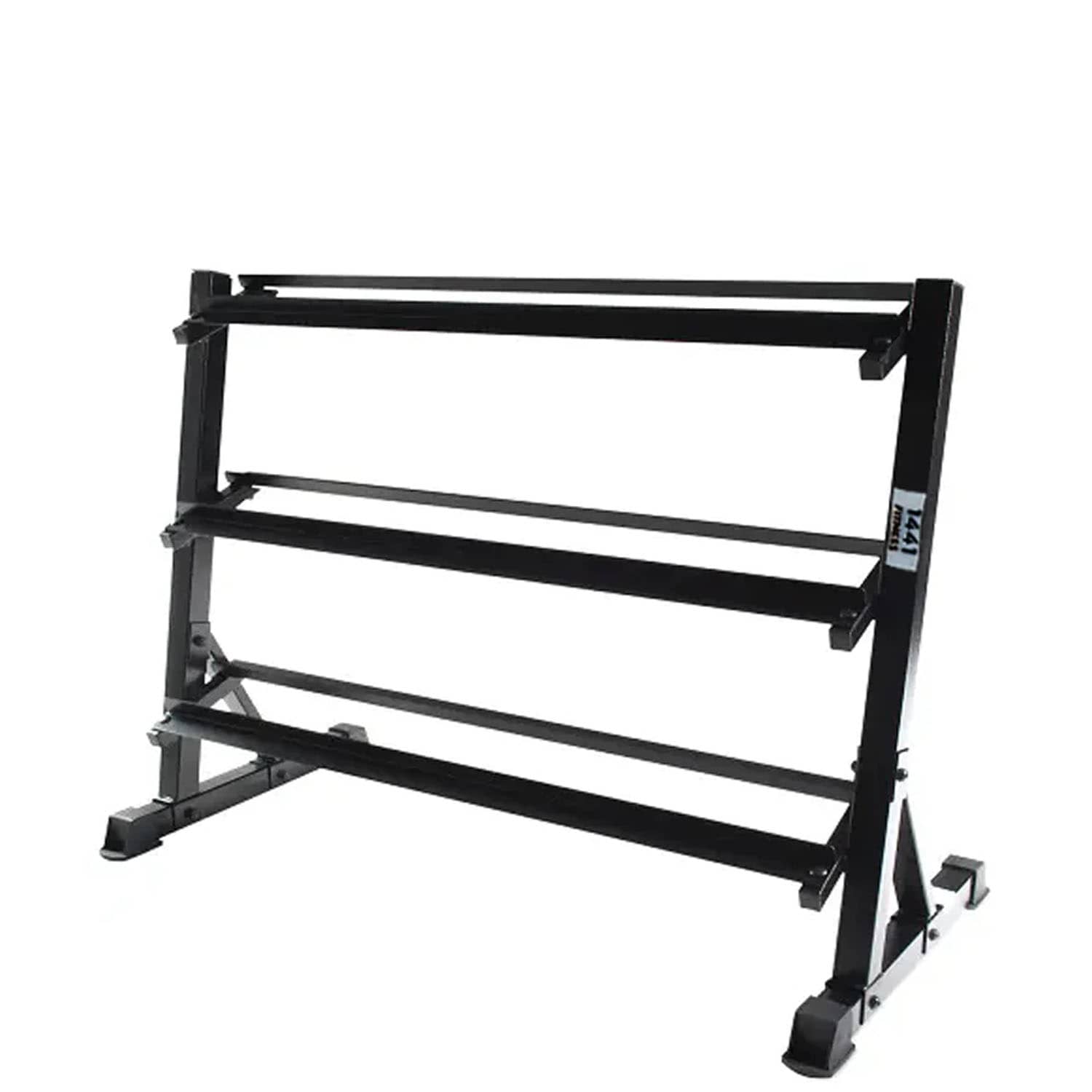 1441 Fitness Round Dumbbell Set 2.5 Kg - 25 Kg (10 Pairs) Blue With 3 Tier Rack