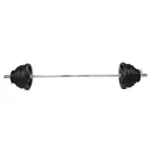 1441 Fitness 7 Ft Olympic Bar With Tri Grip Black Olympic Plates Set