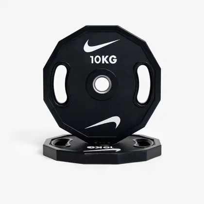 Nike Strength Elite Pro Urethane Bumper Plates - Single | Black/White - 10 Kg