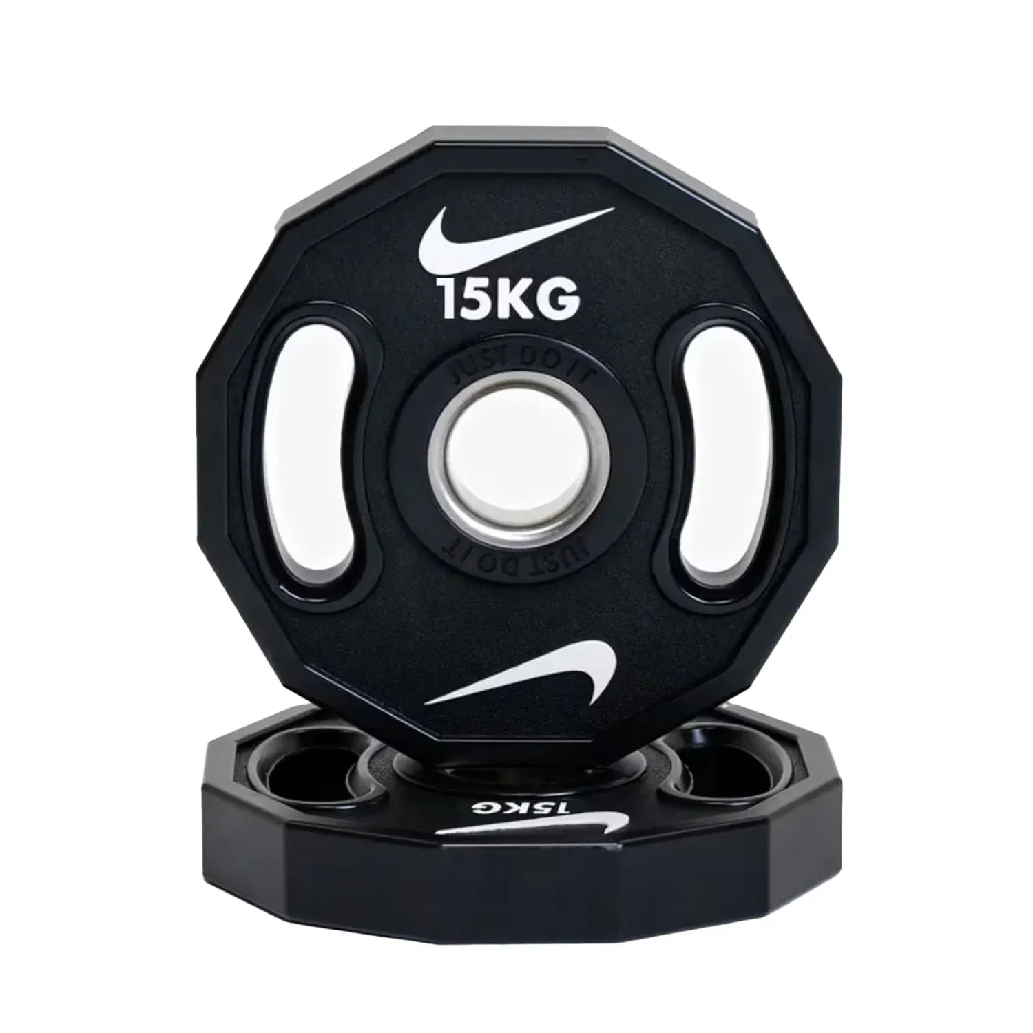 Nike Strength Elite Pro Urethane Bumper Plates - Single | Black/White - 15 Kg