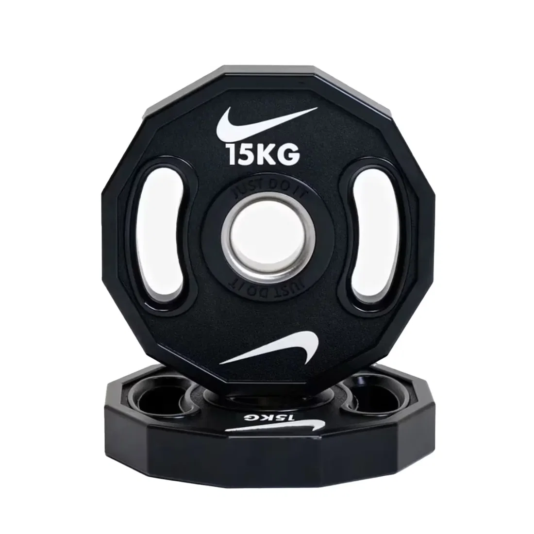 Nike Strength Elite Pro Urethane Bumper Plates - Single | Black/White - 15 Kg