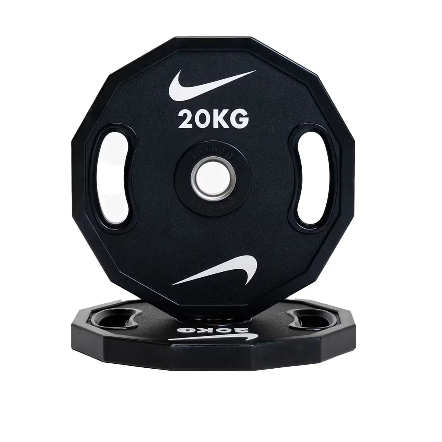 Nike Strength Elite Pro Urethane Bumper Plates - Single | Black/White - 20 Kg