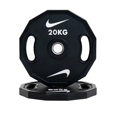 Nike Strength Elite Pro Urethane Bumper Plates - Single | Black/White - 20 Kg