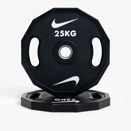 Nike Strength Elite Pro Urethane Bumper Plates - Single | Black/White - 25 Kg
