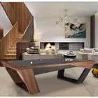 Rais D1 9ft Sleek Luxury Pool Table / Drop Pocket - Brown