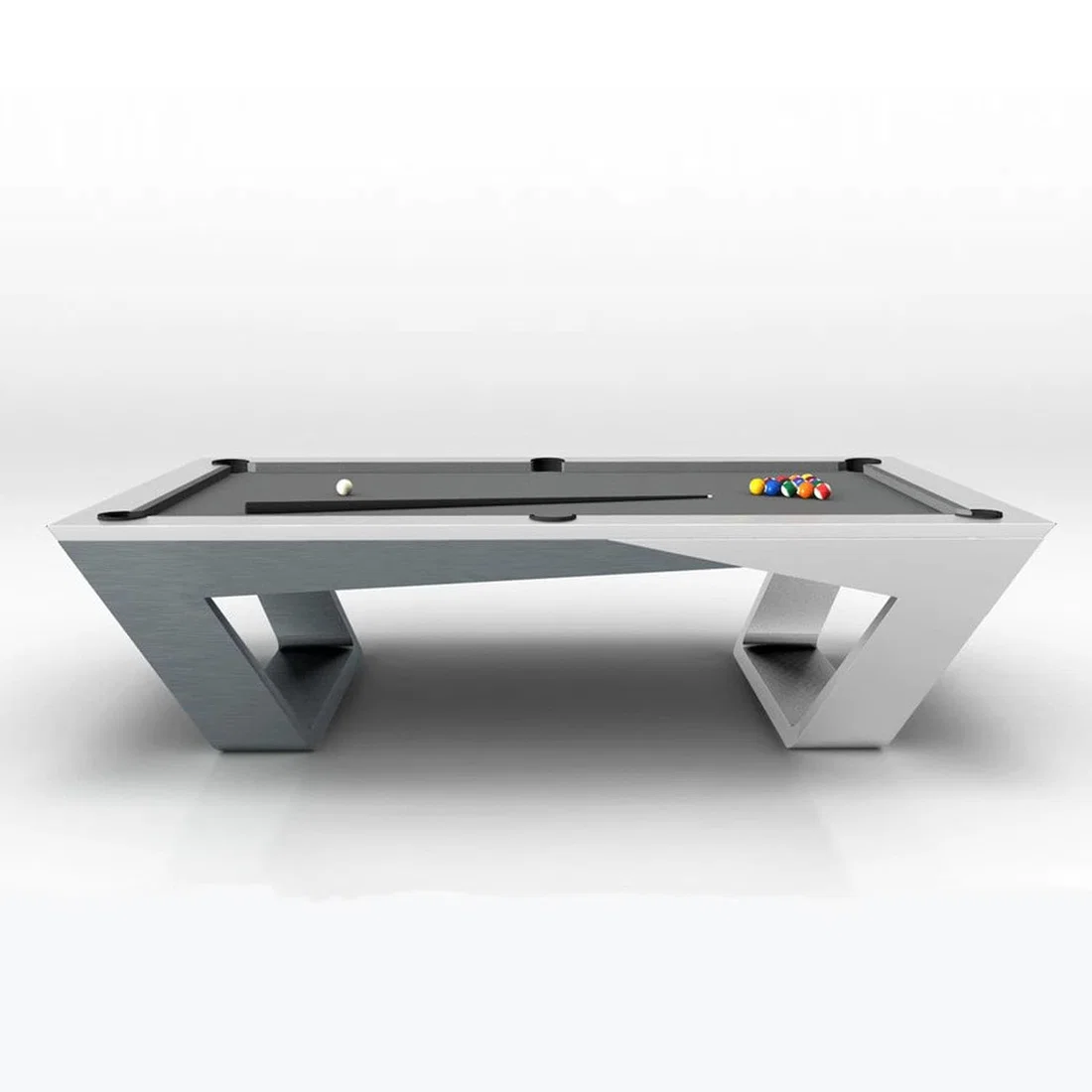 Rais D1 9ft Sleek Luxury Pool Table / Drop Pocket - White