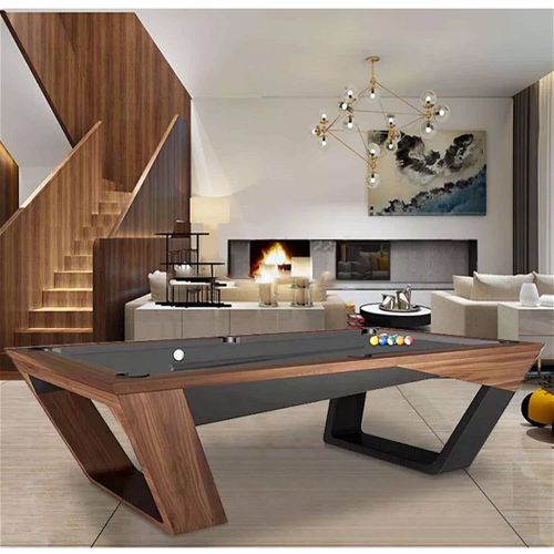 Rais D2 8ft Sleek Luxury Pool Table / Drop Pocket-Brown