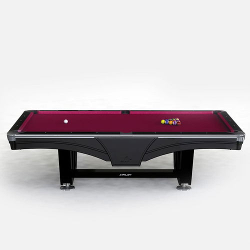 Riley England 8ft Ray Tournament American Pool Table – Black/Burgundy