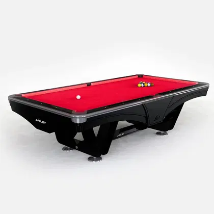 Riley England 9ft Ray Tournament American Pool Table – Black/Red