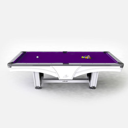 Riley England 9ft Ray Tournament American Pool Table – White/Purple