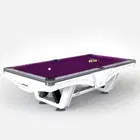 Riley England 9ft Ray Tournament American Pool Table – White/Purple