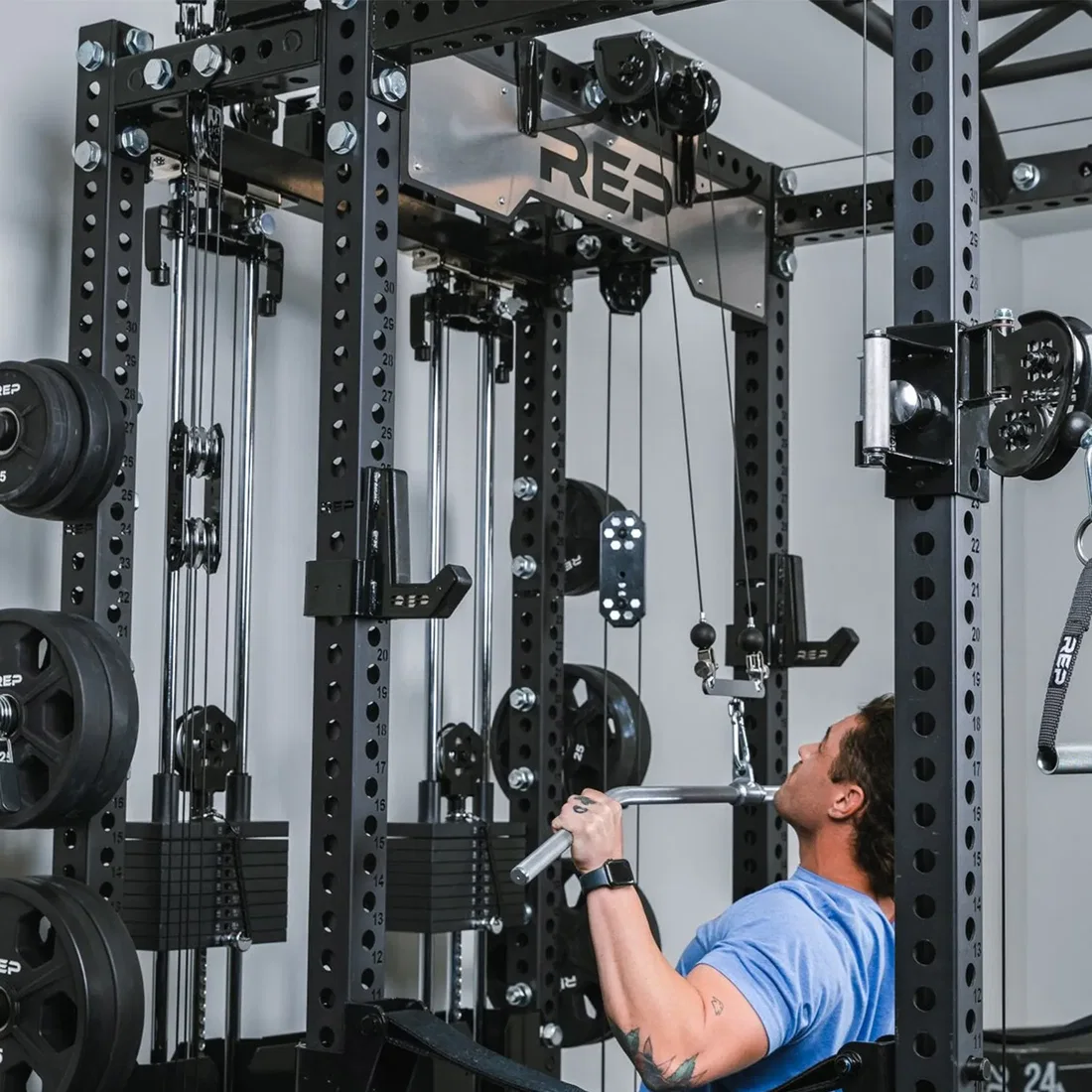 Athlete performing row exercise on REP Fitness Ares 2.0