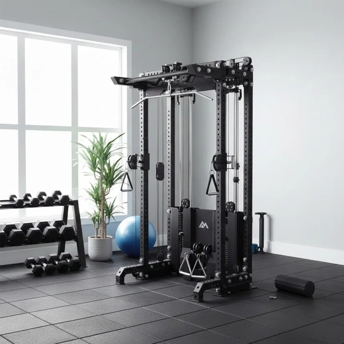 REP Compact Ares 2.0 home gym setup