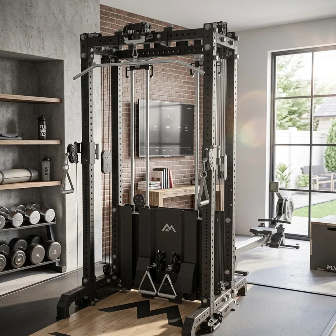 REP Compact Ares 2.0 home gym setup