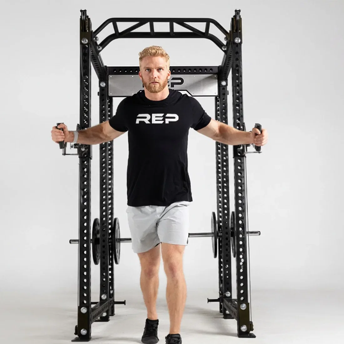 Athlete using REP Fitness Athena cable system