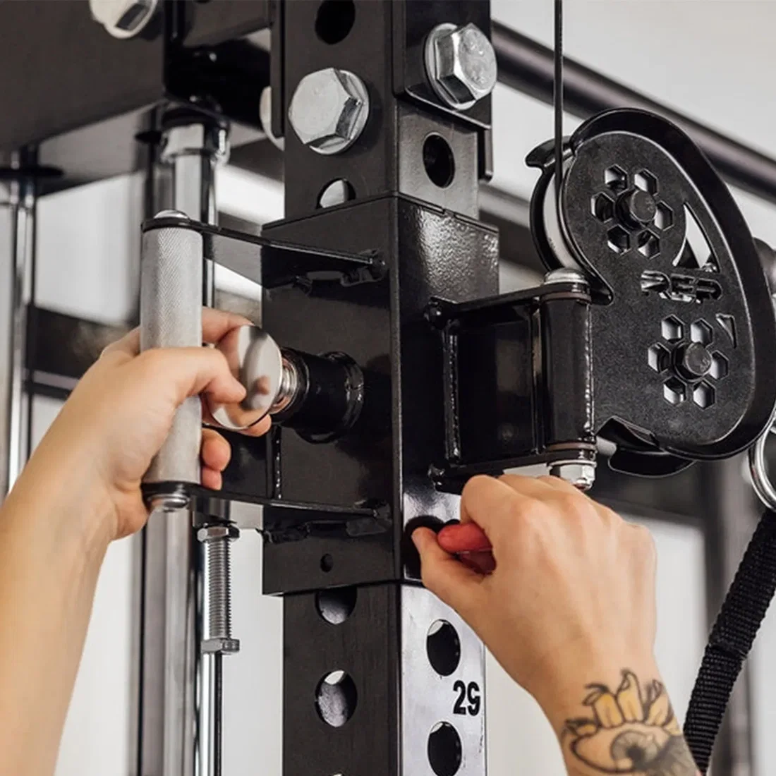 REP Fitness Athena cable adjustment detail